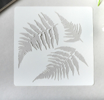 Трафарет пластик "Листья папоротника" 13х13 см