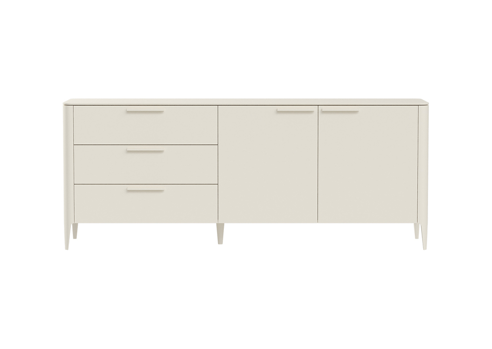 Тумба Type 3 ящика 2 двери L (молочный)