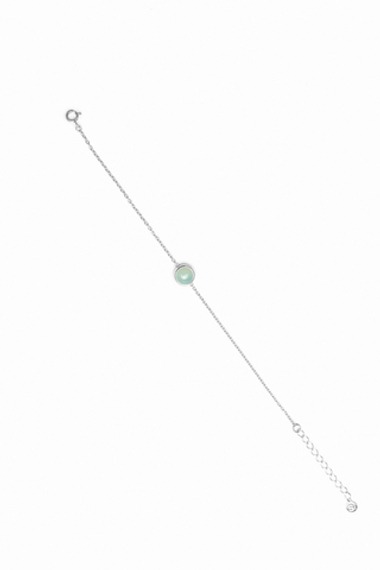 Браслет из серебра "Бирюзовый Халцедон"