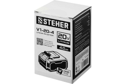 Аккумуляторная батарея STEHER 20В, 4 Ач, Li-Ion тип V1 V1-20-4