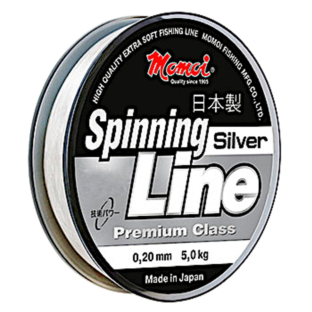 Леска Momoi Spinning Line Silver 150м 0.22мм 5.5кг Серебрянная Premium Class