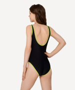Купальник для плавания Edge Black/Lime, полиамид, подростковый