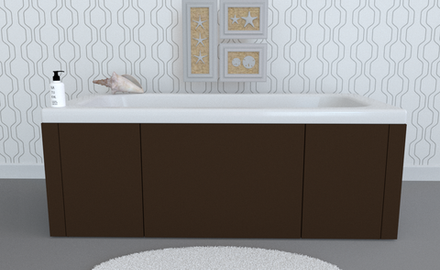 Экран под ванну комбинированный TR-8-209 шоколад матовый soft touch