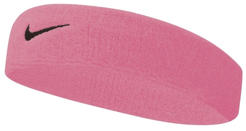 Повязка на голову теннисная Nike Swoosh Headband - pink gaze/oil grey