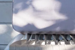 "Касабланка" диван модульный плетеный из роупа, каркас алюминий, роуп серо-коричневый 23мм, ткань бежевая 052