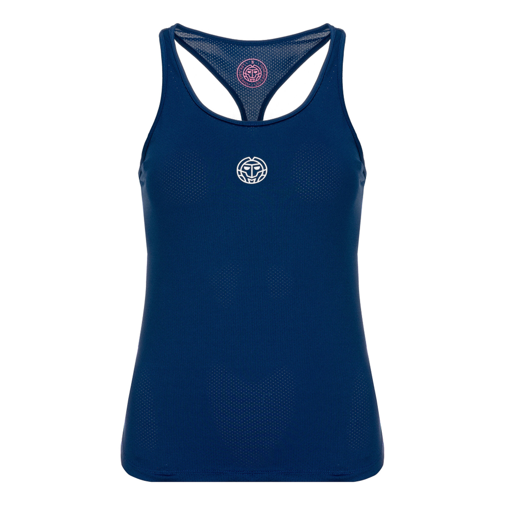 Женская теннисная майка BIDI BADU Mea Tech Tank Top Women - Dark Blue, White