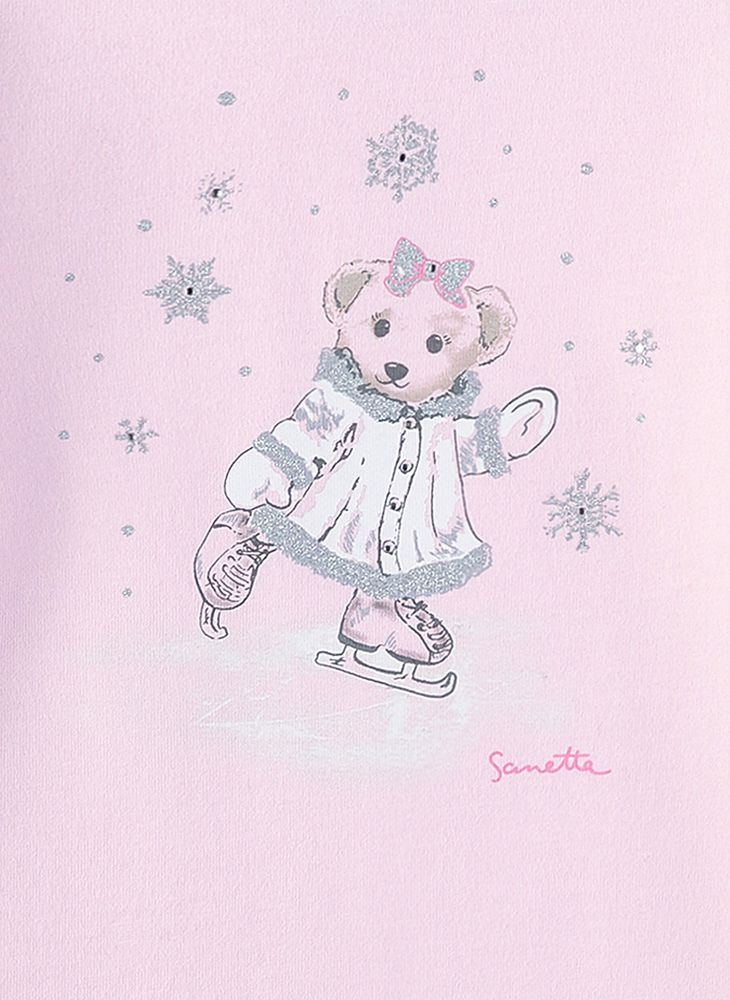 Розовая ночная рубашка с медвежонком Sanetta