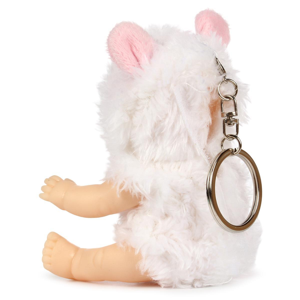 Куколка OLY спящая, в меховом костюмчике в леденце. Девочка 8см, арт.3357-1 (Bondibon)