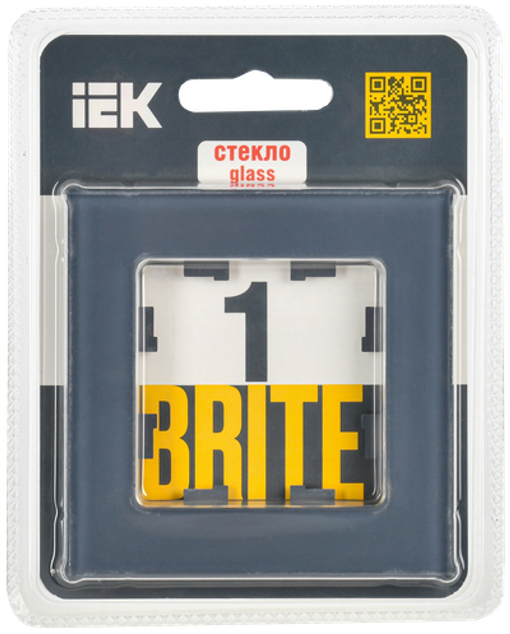 BRITE Рамка 1-местная РУ-1-2-Бр стекло маренго матовый IEK