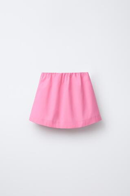 ZARA ЮБКА-ШОРТЫ С ЦВЕТОЧНЫМ ПРИНТОМ, РОЗОВЫЙ