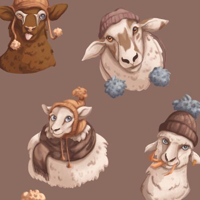 Овечье (Фон пыльная роза)