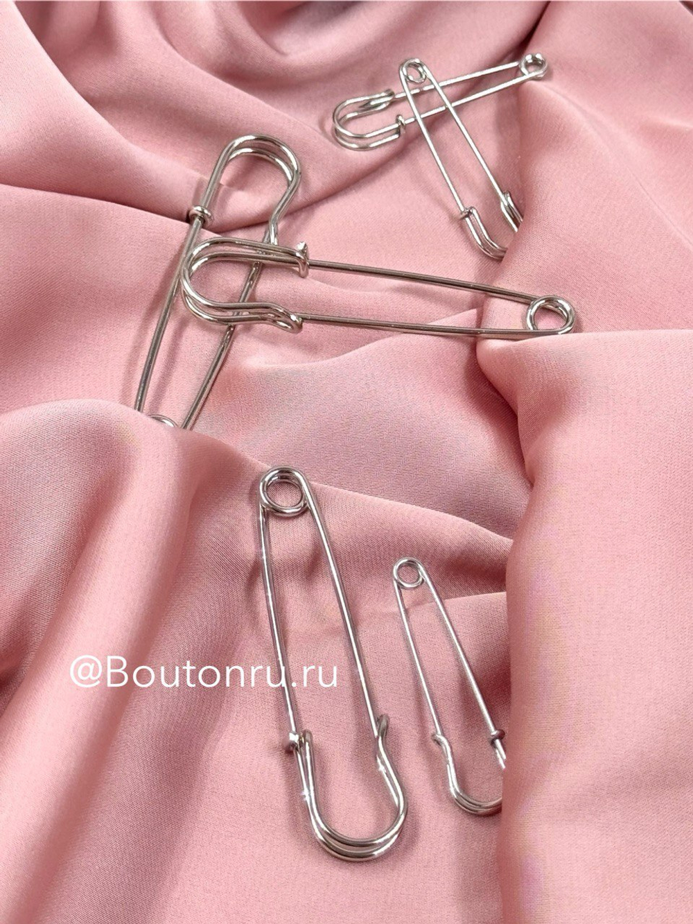 Булавки английские серебристые крупные