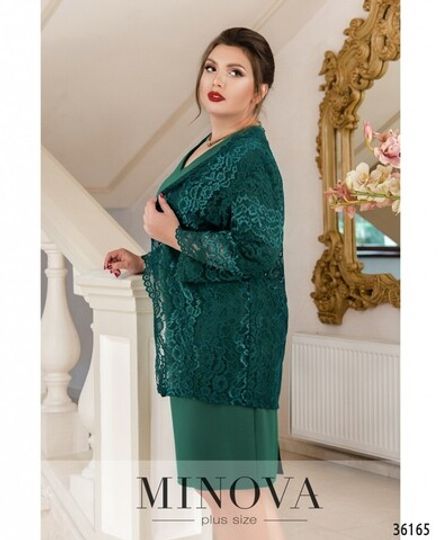 Платье 389-1-зеленый Minova Фото 2