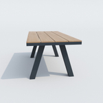 Обеденная группа Ideal Patio МИРРА СОЛА каркас карбон, стол поливуд 180, текстилен серый