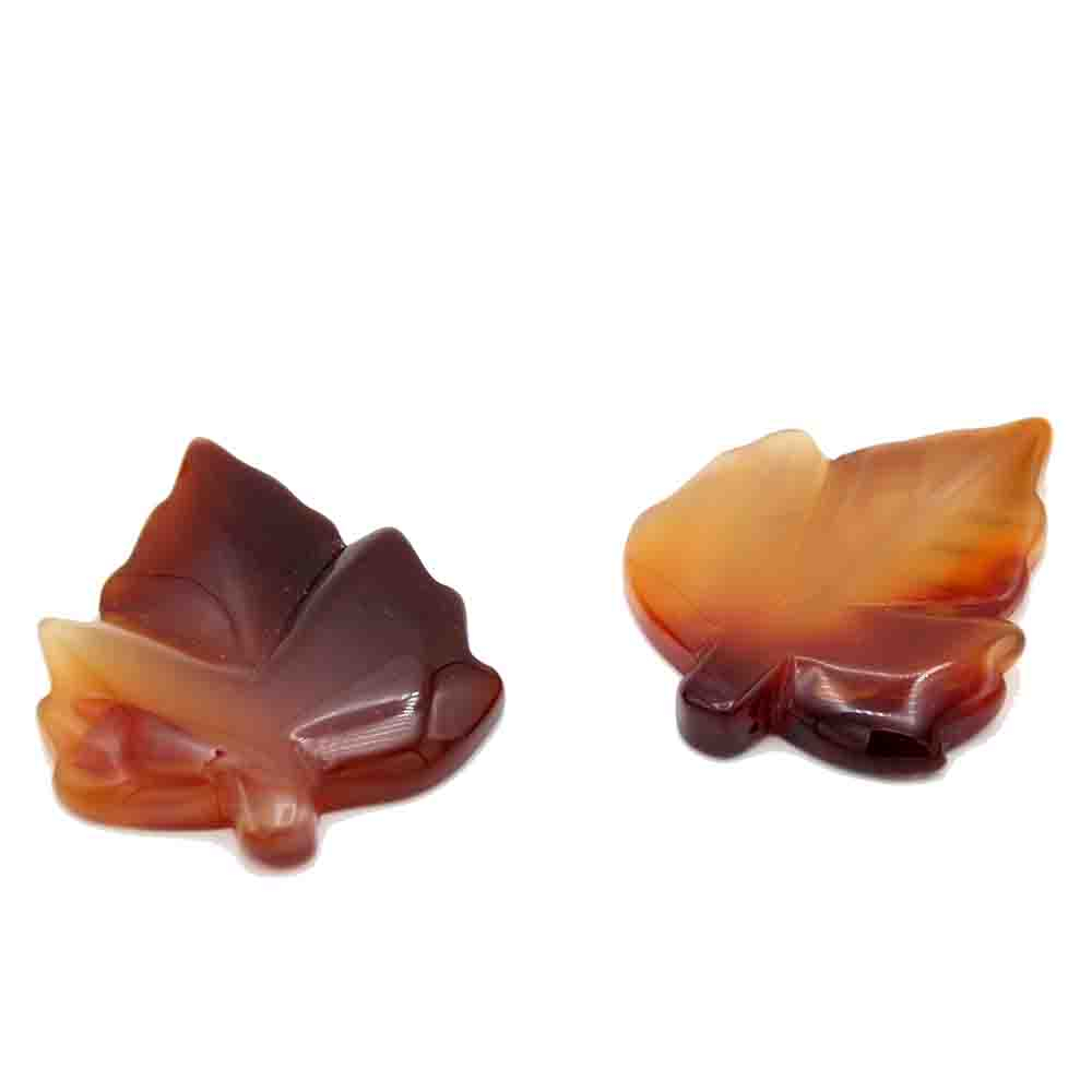 Бусина "Лист" сердолик