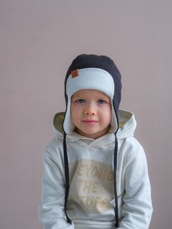 Шапка весенняя/осенняя вязаная (Черный) ТОКИ