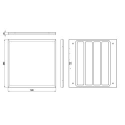 Светильник светодиодный ЭРА SPO-1-40-6K-M [4] 40Вт 6500К 4200Лм <1% IP40 595x595 с равномерной засветкой матовый | Светильники с внутренним драйвером