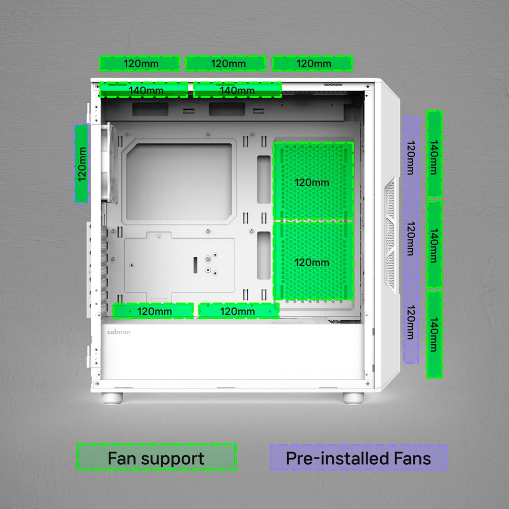 Корпус Zalman I3 Neo ARGB V2 белый