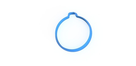 Вырубка для пряника "Елочная игрушка №1" 8см