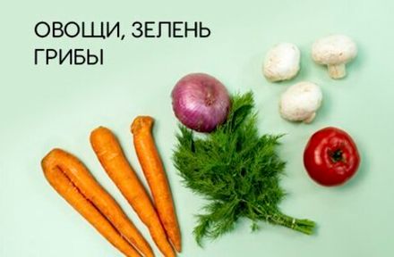 Овощи грибы зелень