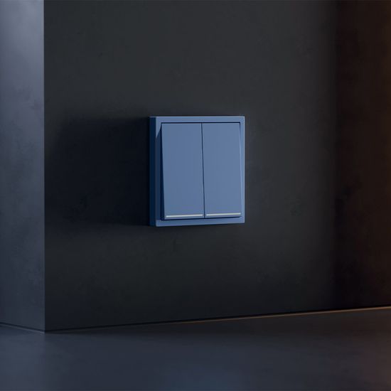 Клавиши для выключателя/переключателя двухклавишного с подсветкой, S70 (деним)