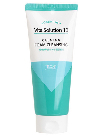 JIGOTT Пенка для умывания успокаивающая/Vita Solution 12 Calming Foam Cleansing, 180мл
