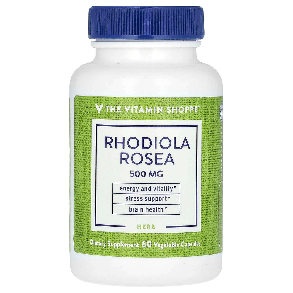 The Vitamin Shoppe, родиола розовая, 500 мг, 60 вегетарианских капсул
