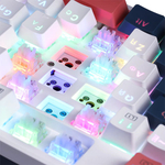 Механическая клавиатура Defender Whisper, бел-син-оранж., тихая