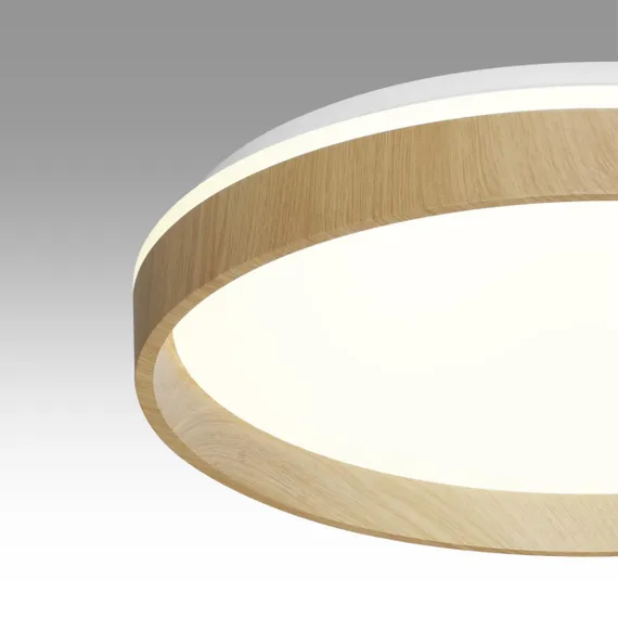 7684/DL BASICA SN 166 Светильник пластик/кор. под дер. LED 48Вт 4000K D390 IP43 GARI WOOD