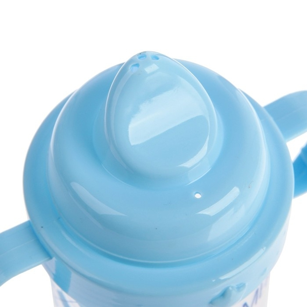 Поильник детский с твёрдым носиком «Джентльмен», с ручками, 150 мл, цвет голубой 3725832