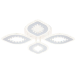 Светодиодный светильник 72Вт, 6748Лм, 3300К-6500К,Ra>80, ИК-пульт, плавная регулировка мощности, изменение цветовой температуры, ночник, металл/акрил, белый