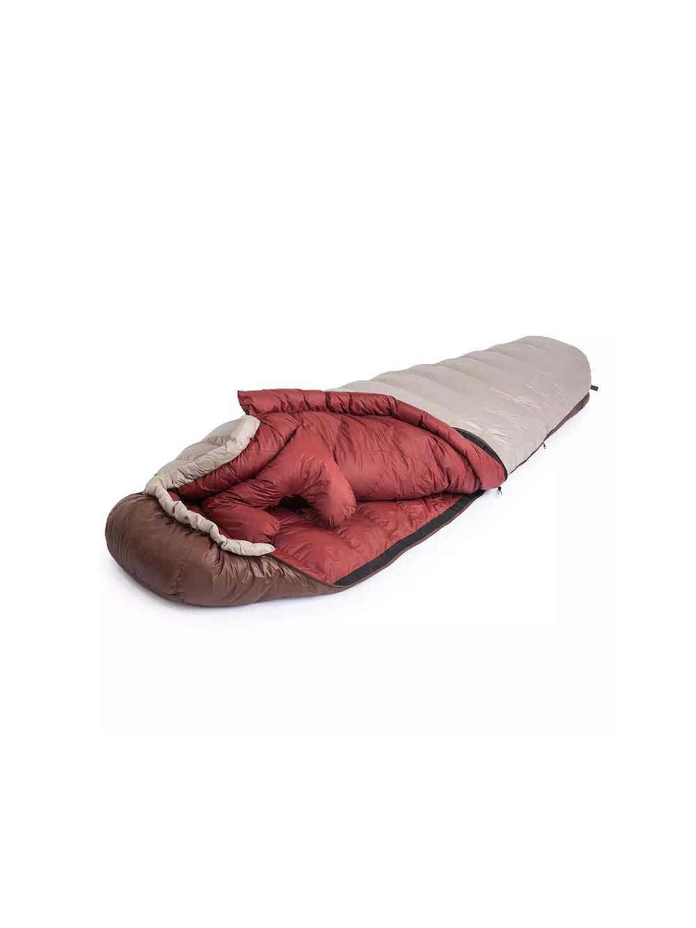 Мешок спальный Naturehike SnowBird, 205х80 см, L (980G), (правый) (ТК: -7C), серый/коричневый