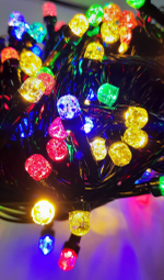 Гирлянда нить LED 300L (14m) RGB "крупные яркие диоды" New