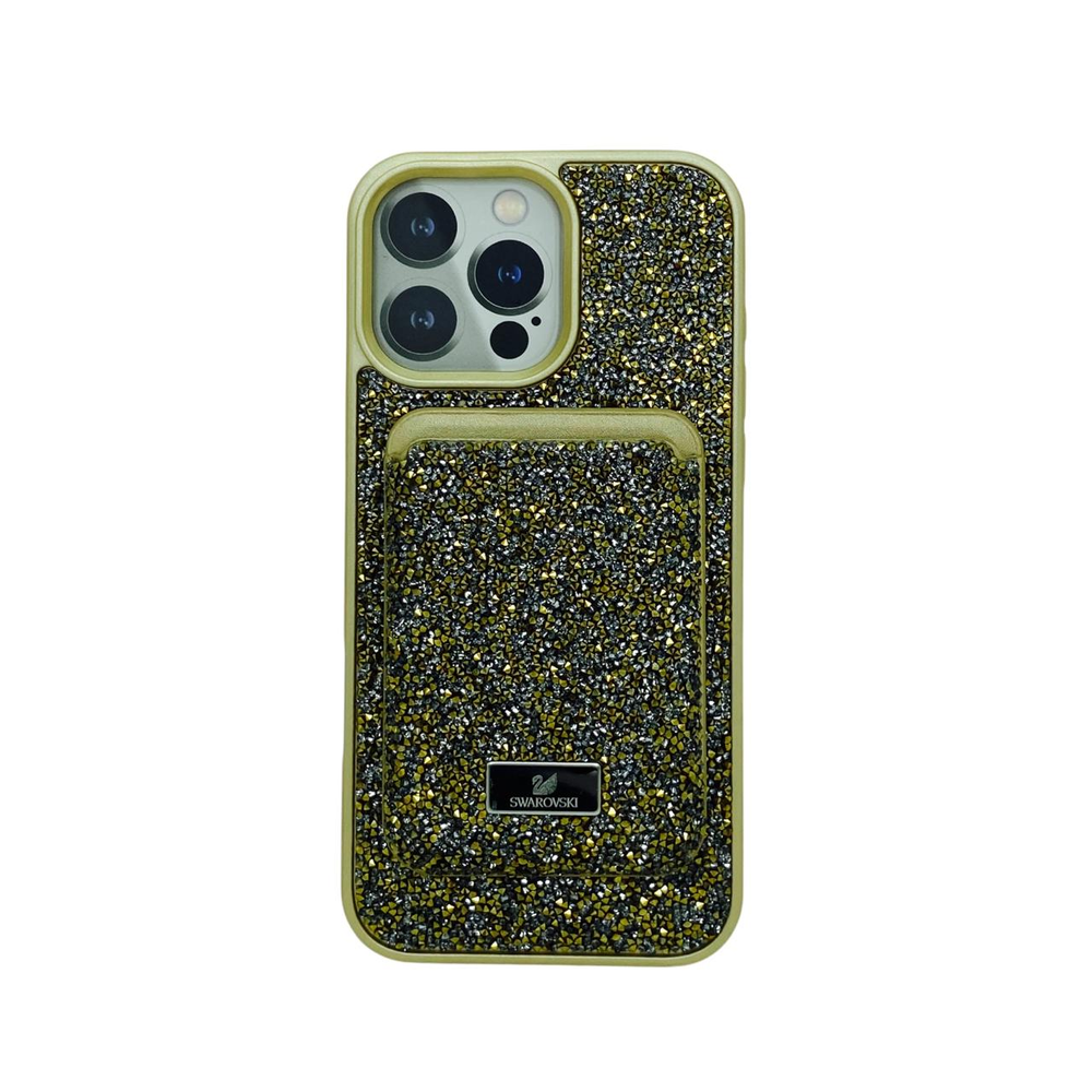 Чехол Swarovski с картхолдером для iPhone 14PROMAX