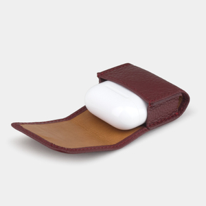 Чехол для наушников Petit из кожи теленка, бордового цвета