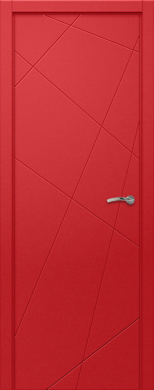 Дверь влагостойкая пластиковая KAPELLI multicolor Ф7А RAL 3020 Красный + коробка