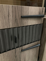 Шкаф-витрина с ножками Ольга-3 Дуб делано серый/сильвер Пэлас