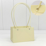 Пакет подарочный 19х12х10.5см Ваза для цветов (Бежевый)