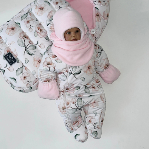 Зимний комплект на выписку "Пушинка принт" (model.34)