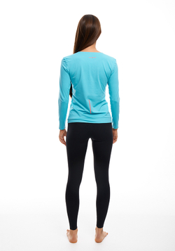 ТАЙТСЫ С ПОЯСОМ ЖЕНСКИЕ SFA FULL TIGHT | BLACK SKYBLUE