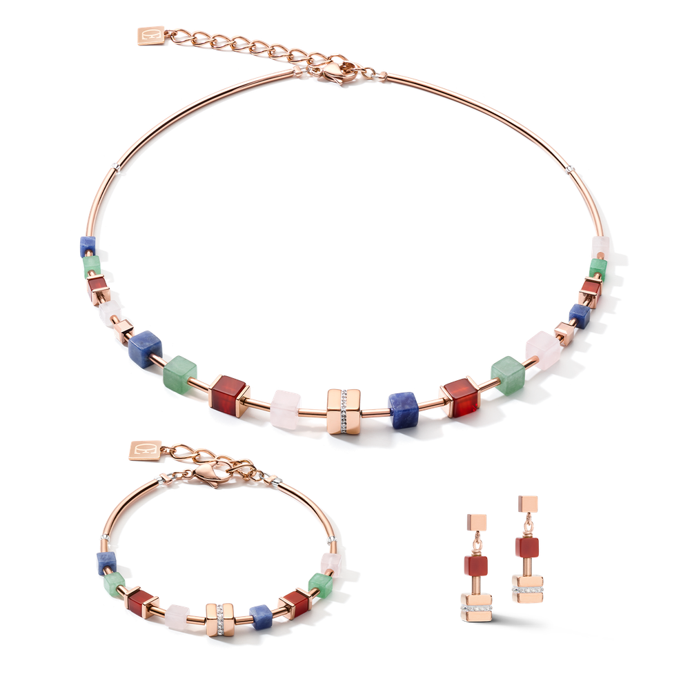 Колье Coeur de Lion Rose Gold Multicolor 5058/10-1561