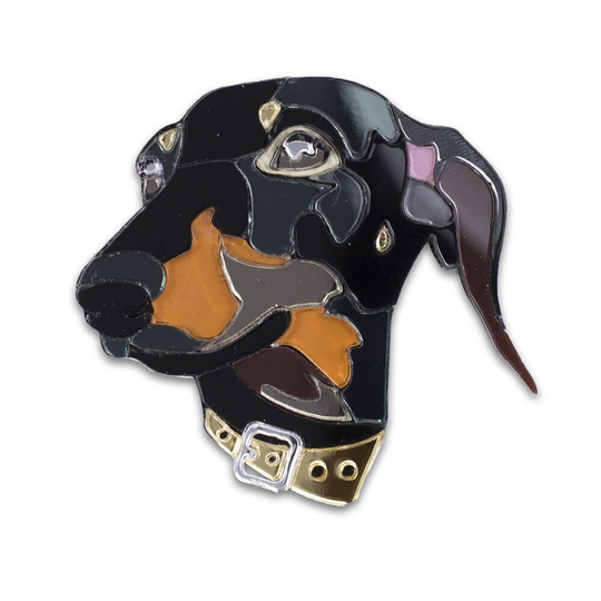Такса / Dachshund, brooch, Color