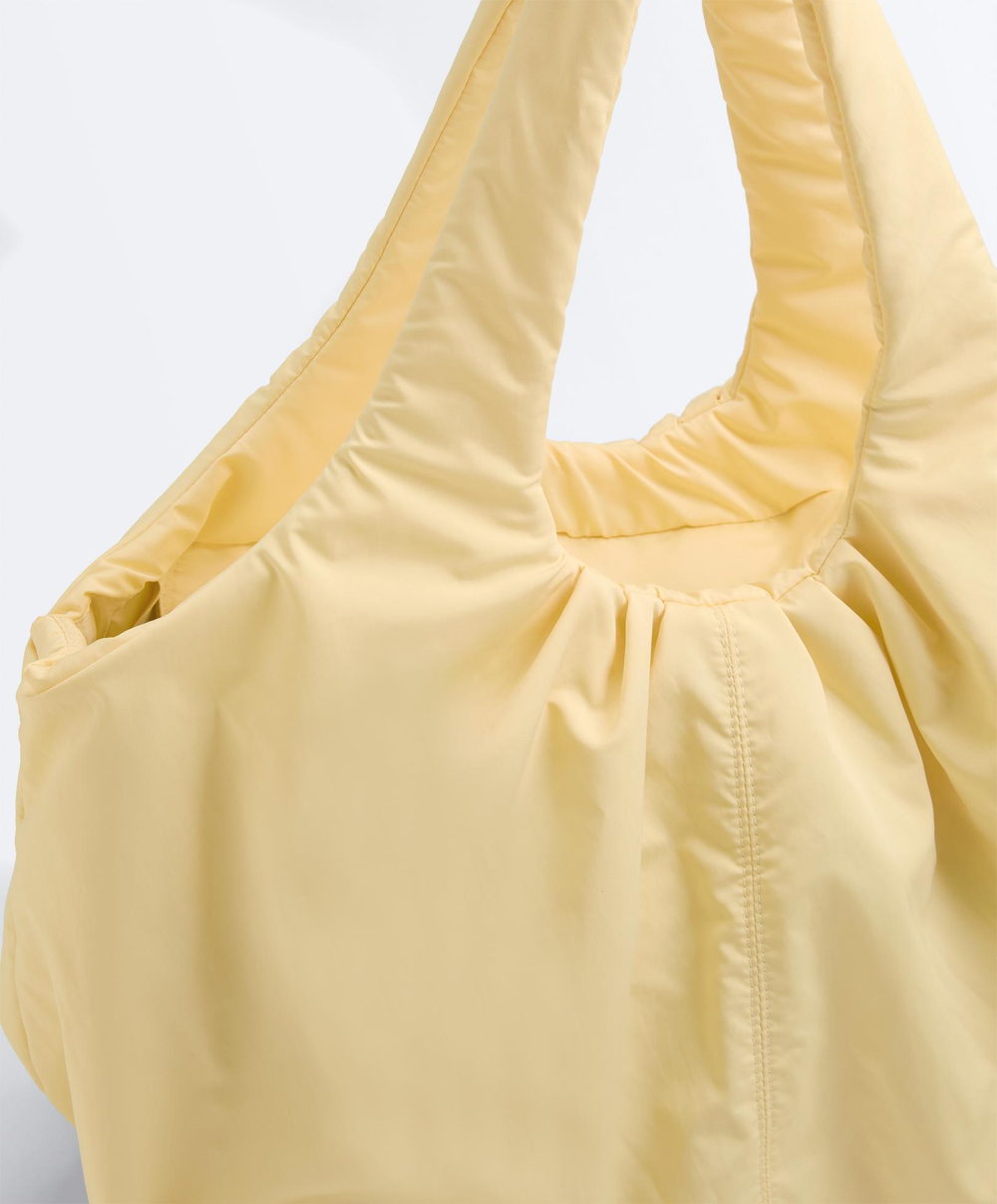 OYSHO Сумка-шоппер с эластичными ремнями, желтый