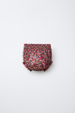 ZARA ТРУСЫ С ЦВЕТОЧНЫМ ПРИНТОМ MADE WITH LIBERTY FABRIC, РОЗОВАТЫЙ