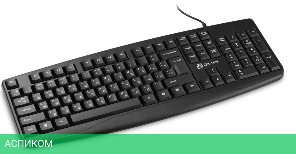 Клавиатура Oklick 105M USB черный