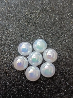 Полубусины белые, 10 мм