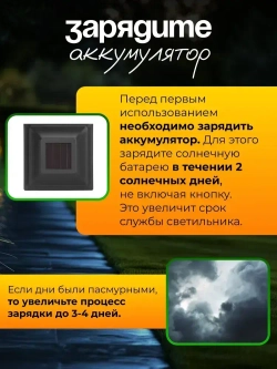 Садовые светильники на солнечных батареях