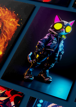 Картина на стену на металле от MetallSubArt "Кот"