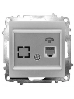 Механизм розетки ZENA  TF телефонная  серый
