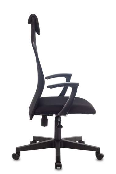 Кресло руководителя Бюрократ KB-8 черный TW-01 TW-11 сетка/ткань с подголов. крестов. пластик